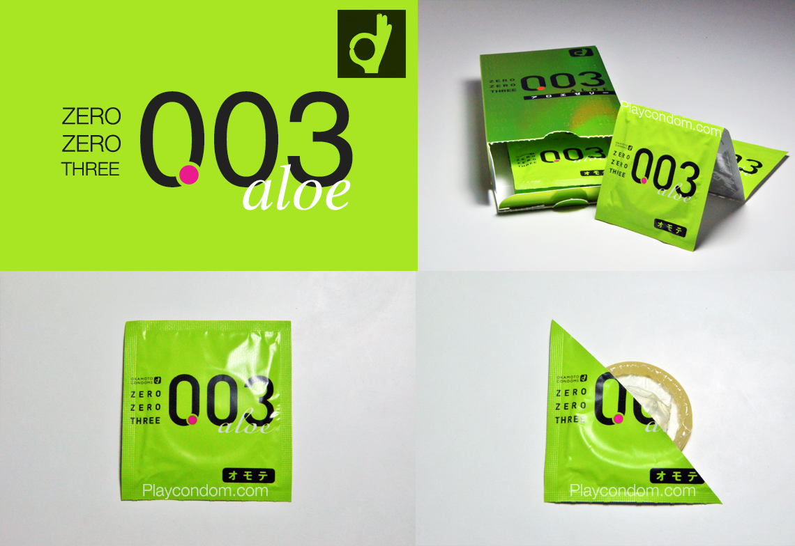 ถุงยาง okamoto aloe 0.03