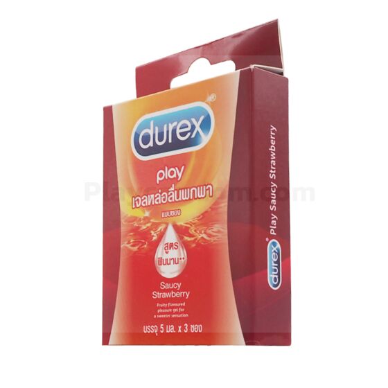 Durex Play Strawberry ขนาด 5 ml. (1 กล่อง) มี 3 ชิ้น
