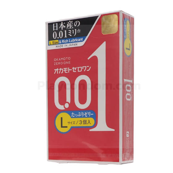 Okamoto 0.01 Zero One L Rich 1 กล่อง (3 ชิ้น)