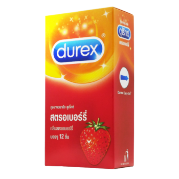 Durex Strawberry 1 กล่อง (12 ชิ้น)