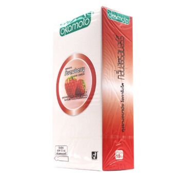 Okamoto Strawberry 1 กล่อง 10 ชิ้น