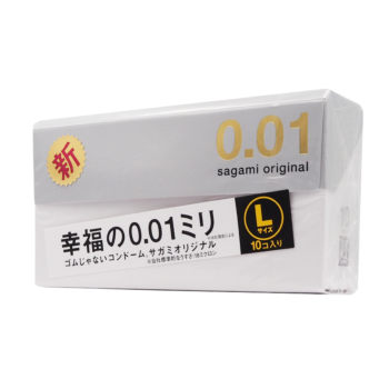 Sagami Original 0.01 L-Size 1 กล่อง (10 ชิ้น) ขนาดใหญ่